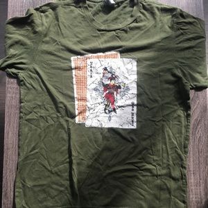 green graphic tee vintage